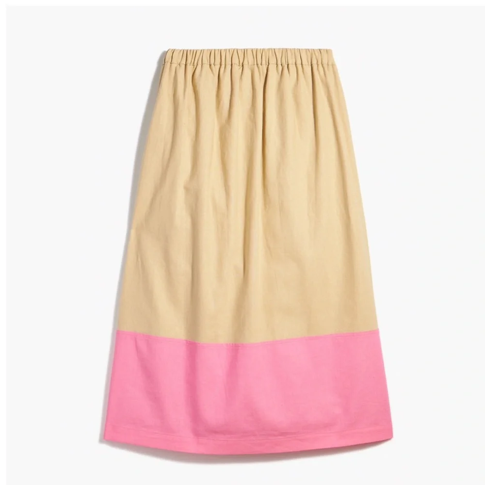 J.CREW Color Block Midi Skirt